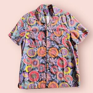 J.Crew Men's Liberty Fabric Sunflower Button Down Shirt Size Medium